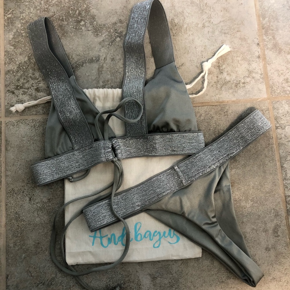 Andi Bagus silver bikini size S/M